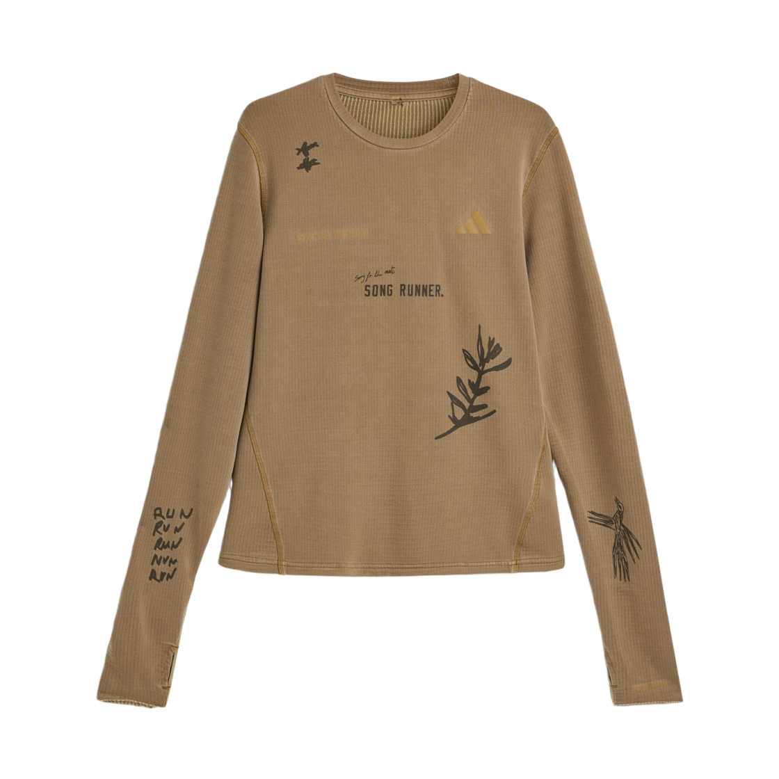 KS7180 (W) Adidas x Song For The Mute Long Sleeve T-Shirt Craft Khaki - KR Sizing