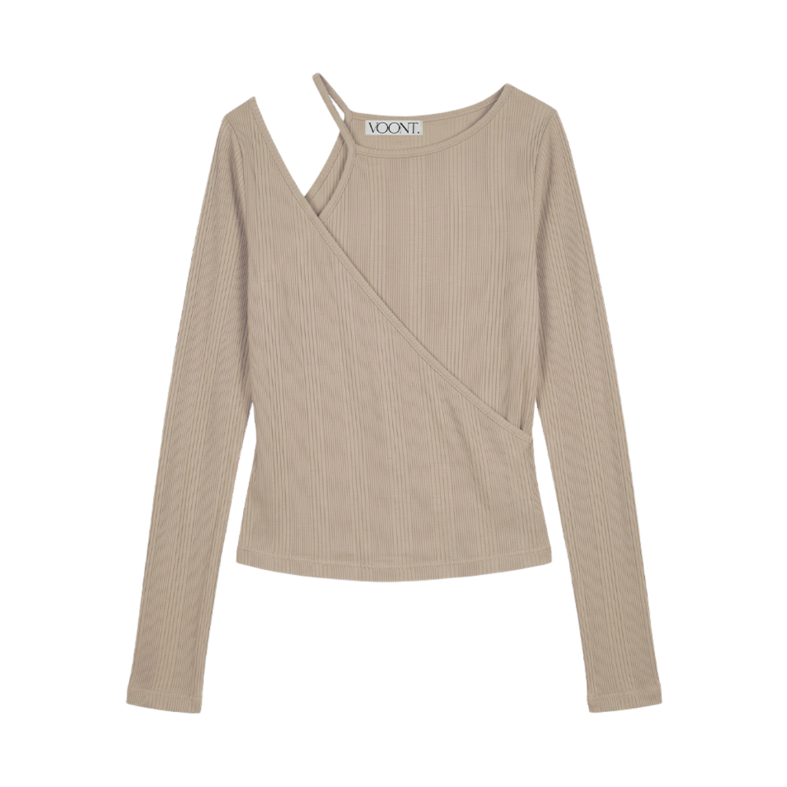 분트 랩 홀터 울 롱슬리브 베이지(VOONT Wrap Halter Wool Long Sleeve (BEIGE))