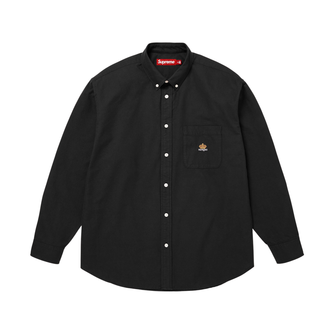 - Supreme Loose Fit Oxford Shirt Black - 26FW