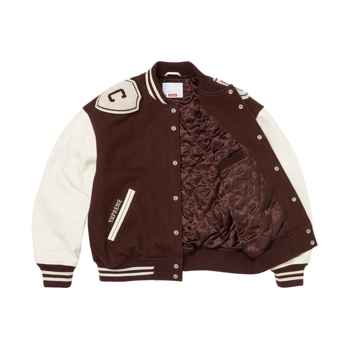 슈프림 캡틴스 바시티 자켓 브라운 - 26FW(Supreme Captains Varsity Jacket Brown - 26FW) - 3