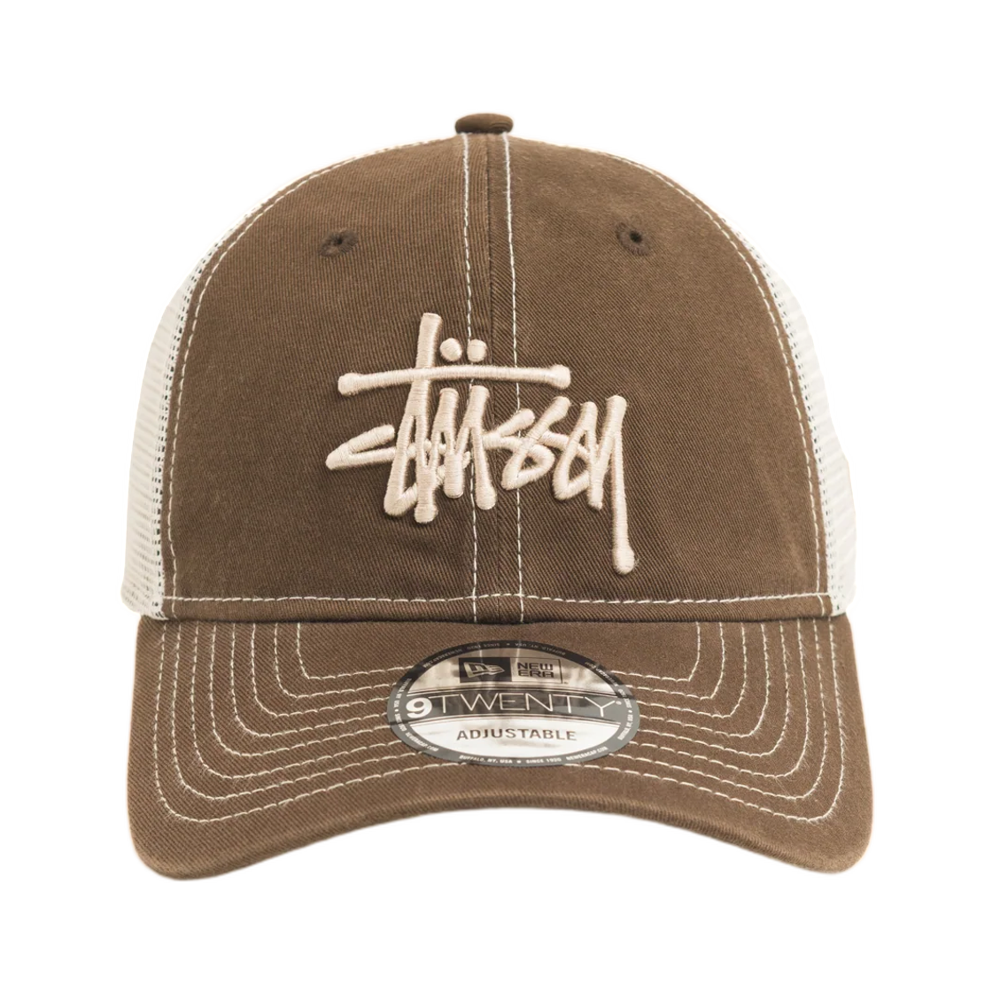 1311164 Stussy New Era 9Twenty Washed Basic Trucker Mocha