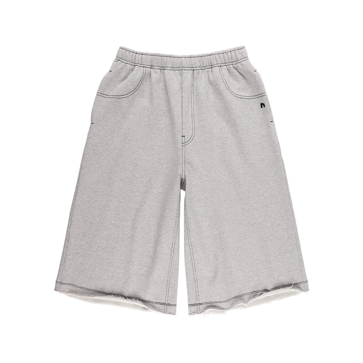 더이너스 데님 진 배기 버뮤다 스웨트 팬츠 멜란지(The Innrs The Denim Jeans Baggy Bermuda Sweat Pants Heather Grey) - 2