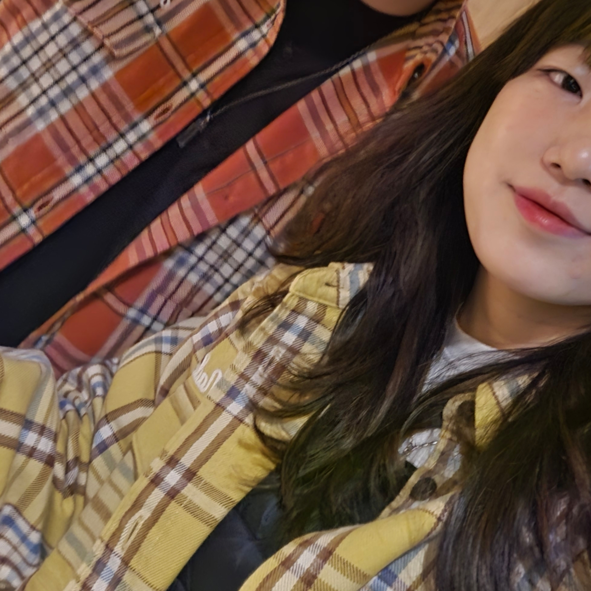 크롬하츠 스페이서 포에버 링 6mm 실버, 휴먼 메이드 체크 셔츠 옐로우 착용 스타일 - 2