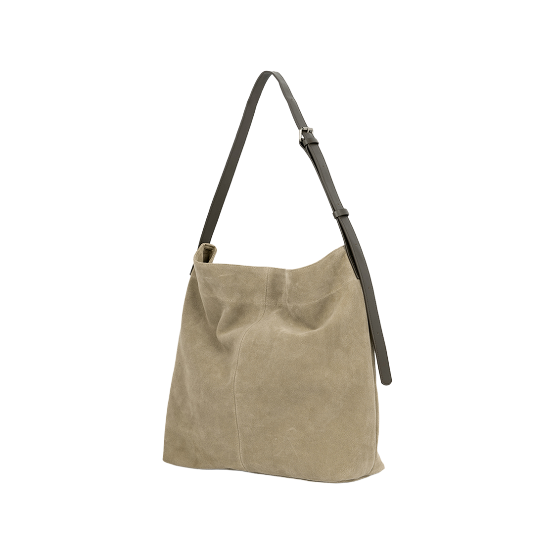 M25B-SD103-TP-999 MAZIUNTITLED Suede Nook Bag Taupe