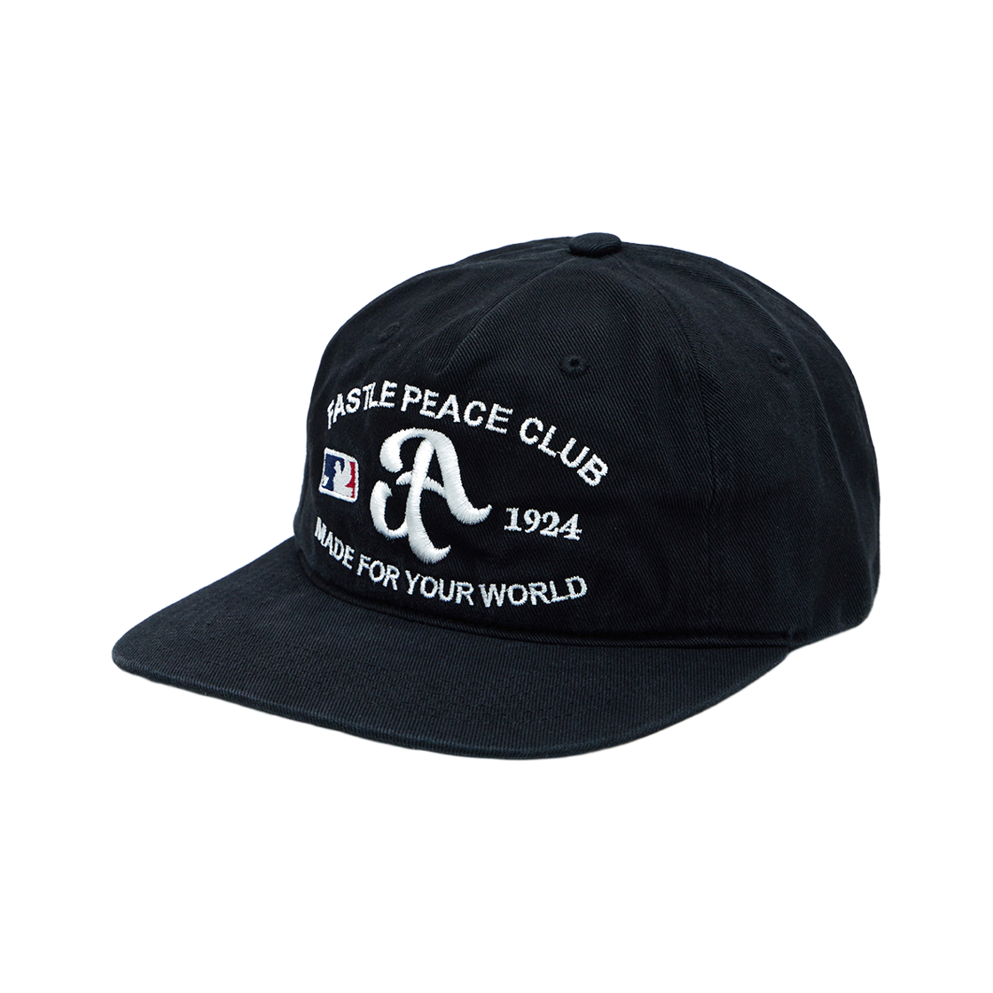 패슬 피스 클럽 5패널 워시드 캡 블랙(FASTLE Peace Club 5Panel Washed Cap Black) - 2