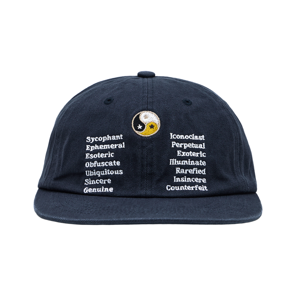 패슬 음양 워시드 캡 다크 네이비(FASTLE Yin Yang Washed Cap Dark Navy)