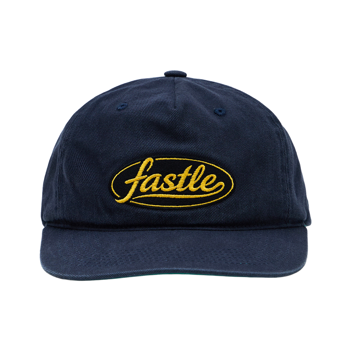 패슬 오발 스크립트 5패널 워시드 캡 다크 네이비(FASTLE Oval Script 5Panel Washed Cap Dark Navy)