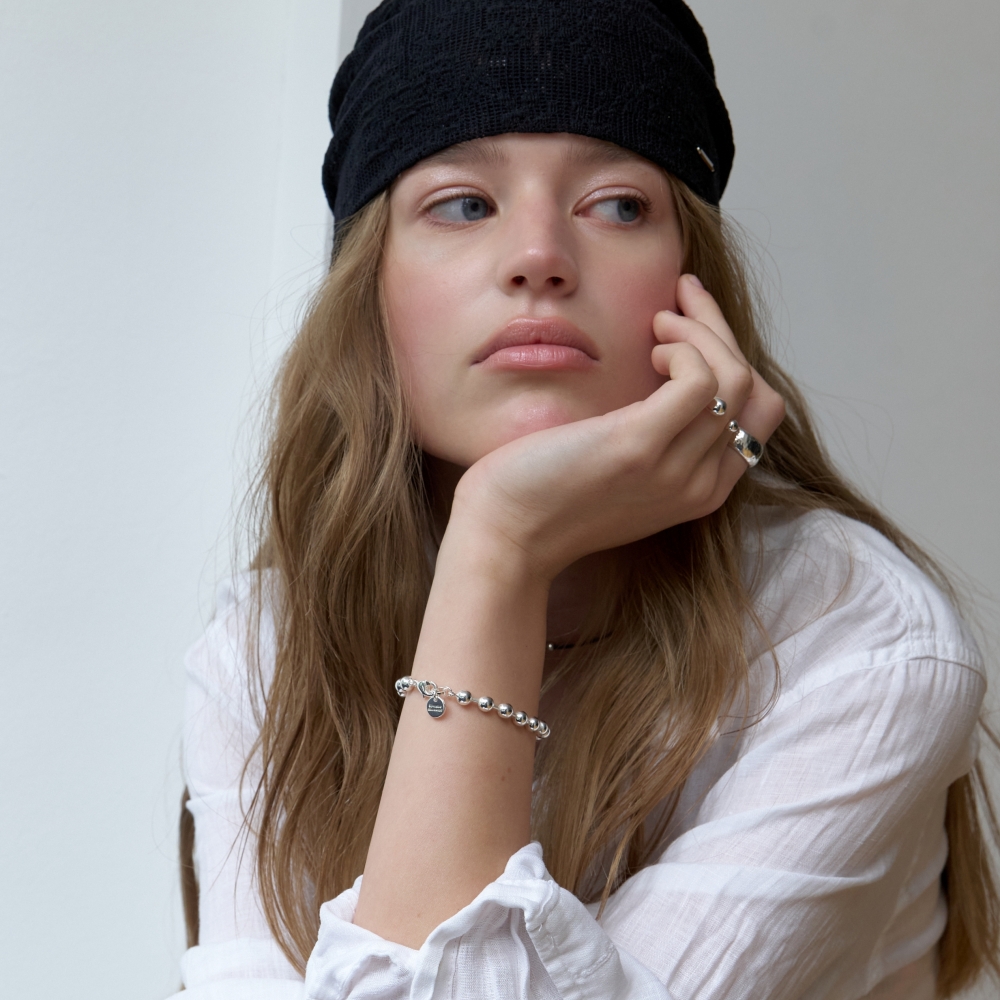 러브미몬스터 에센셜 6mm 볼체인 팔찌 실버(lovememonster Essential 6mm Ball Chain Bracelet SILVER) - 3