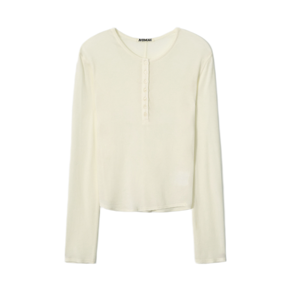 - (W) Aviemuah Tencel Wool Henry T-Shirt Ivory