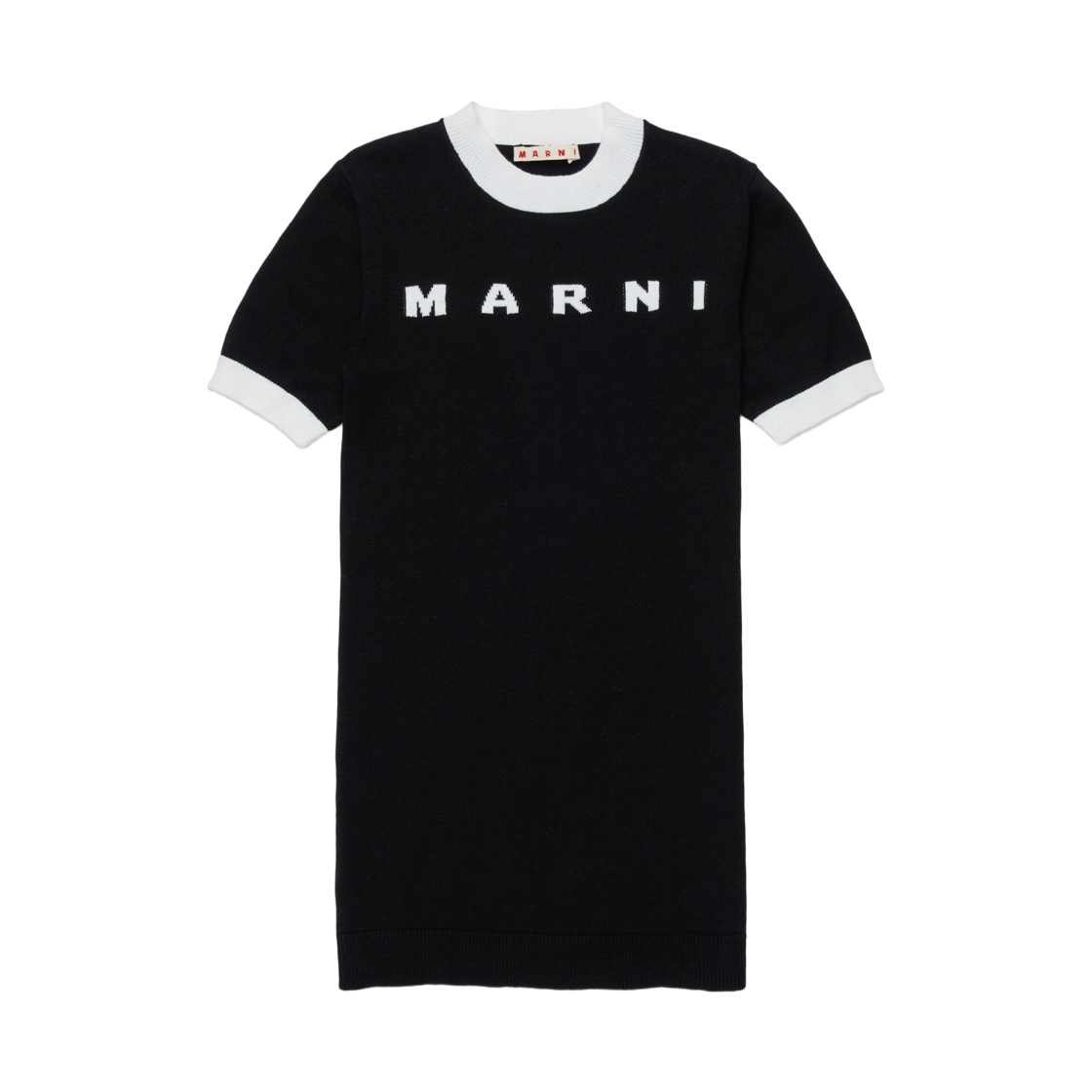 M01818-M00X2-0M900 (Kids) Marni T-Shirt Dress with Logo Black