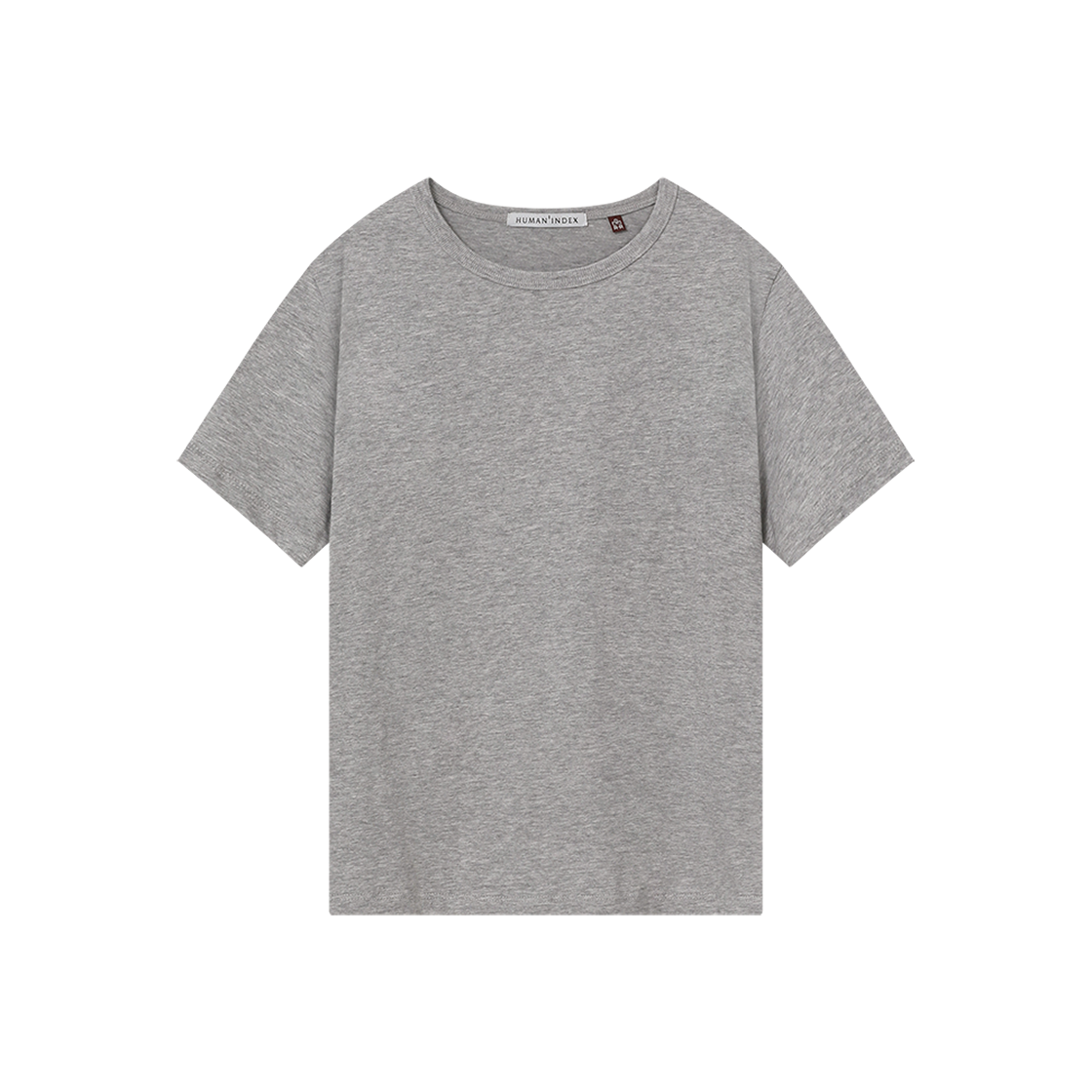 HW6LTS0051A5 Polyteru Human Index Women Basica T-Shirt Melange Gray