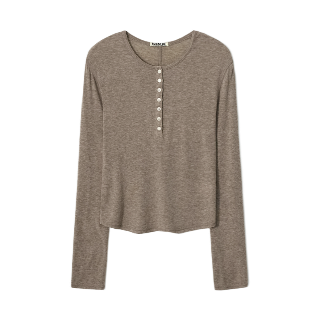 (W) 아비에무아 텐셀 울 헨리 티셔츠 베이지((W) Aviemuah Tencel Wool Henry T-Shirt Beige) - 1
