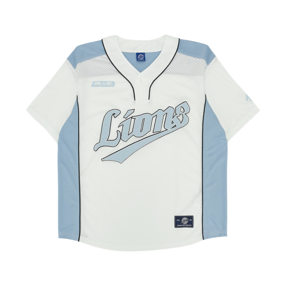 456842CX11 Samsung Lions x 8seconds Short Sleeve Baseball Jersey White