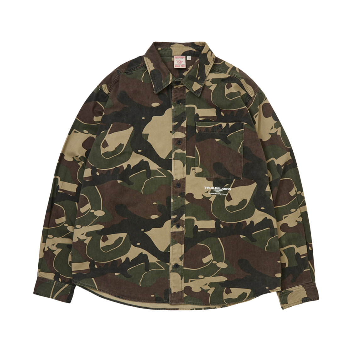 트루릴리젼 싱글 포켓 셔츠 (카모 프린트) - 카모(True Religion Single Pocket Shirt (Camo Print) - Camo)