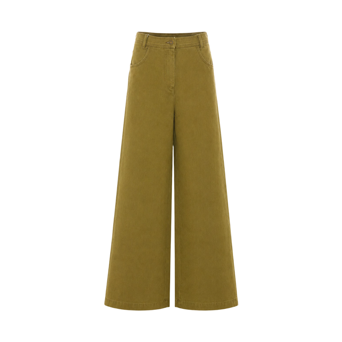 ALAMARO-002 (W) Max Mara Alamaro Cotton Trousers Khaki