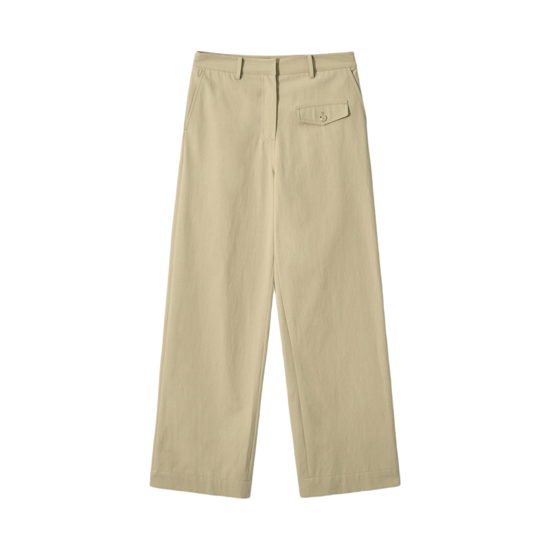 - (W) Aviemuah Cotton Twill Cargo Trousers Beige