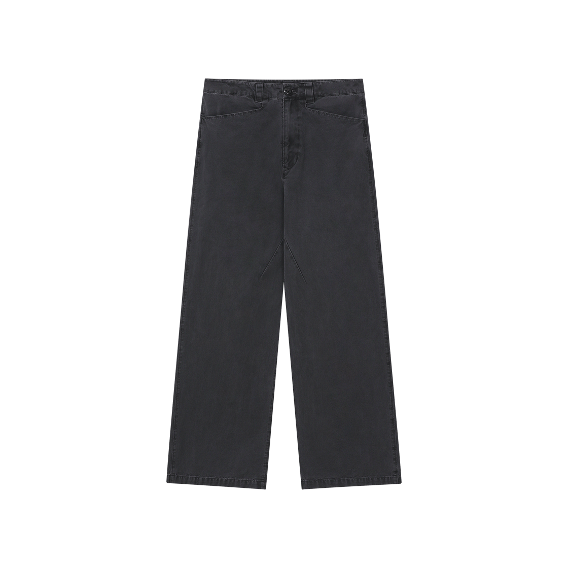 HM6LPT0011AZ Polyteru Human Index French Chino Pants Washed Charcoal
