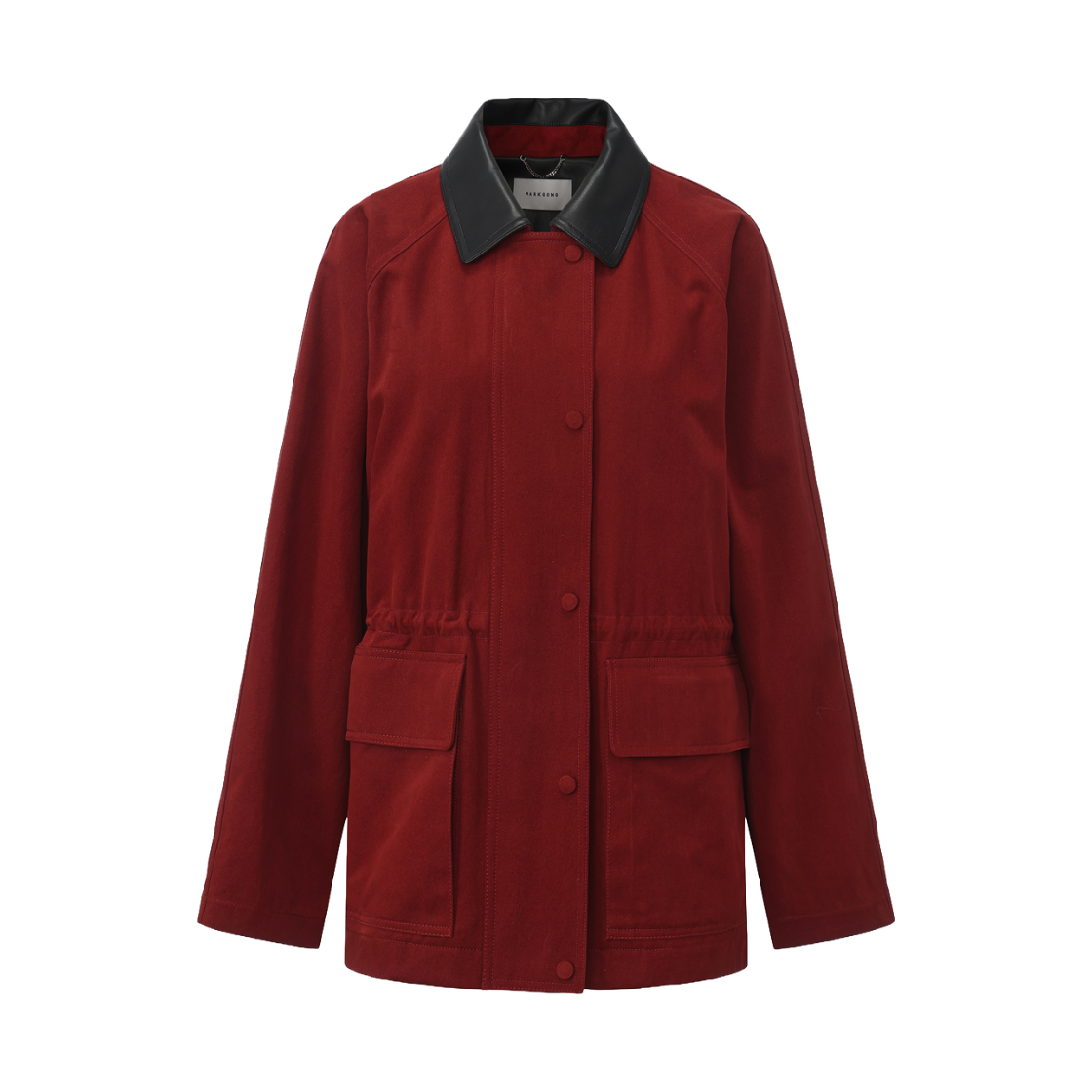 KW6DJABGO08RD Markgong Women Collar Utility Jacket Red Black - 26FW