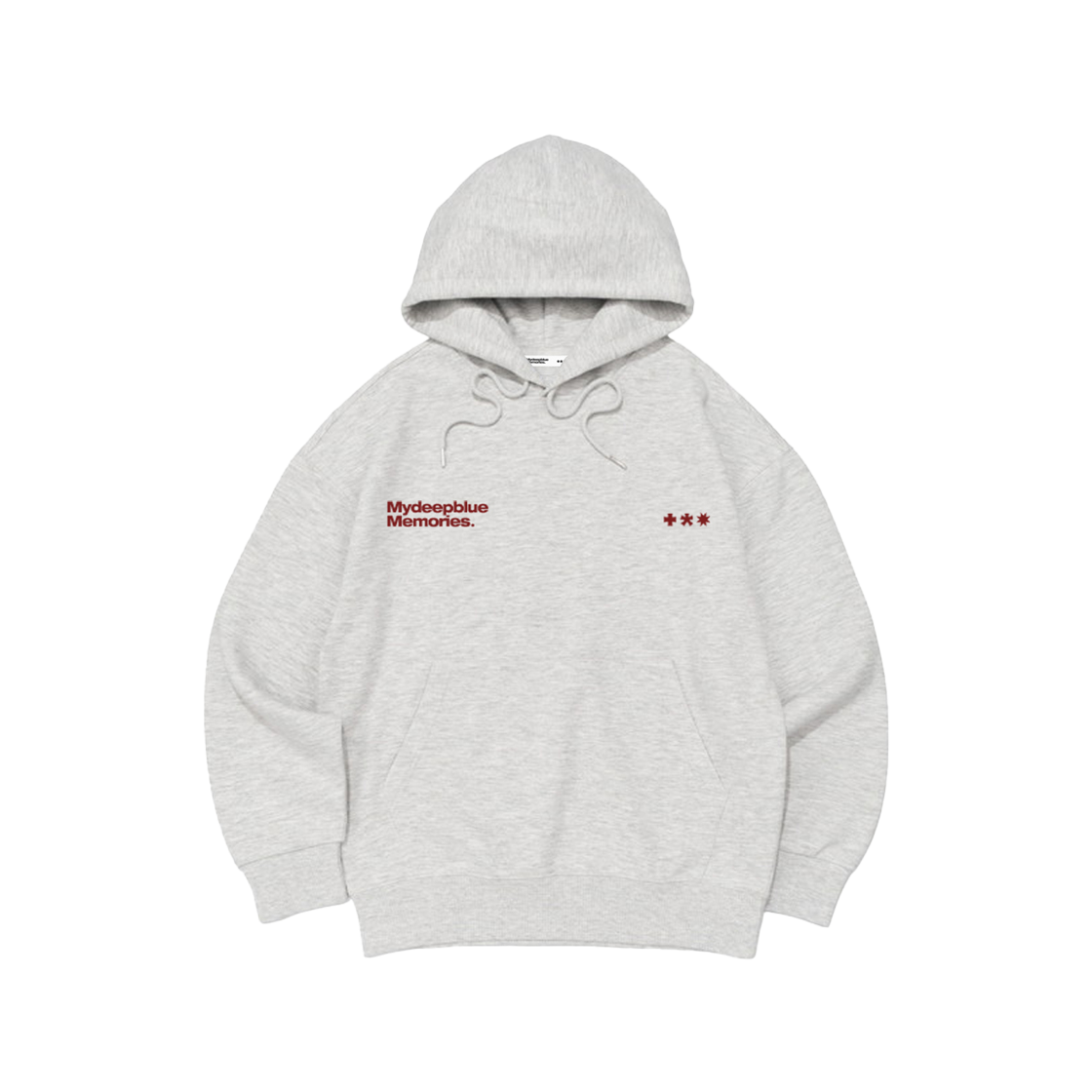 마이딥블루메모리즈 SS 심볼 로고 소프트 후드 라이트 그레이(MydeepblueMemories SS MM SYMBOL LOGO SOFT HOODIE Light Grey) - 2