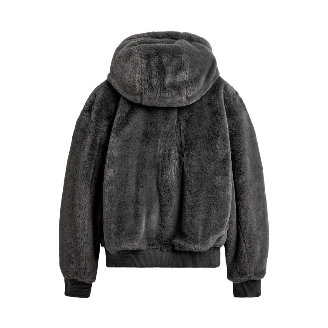 자라 크롭 포우 퍼 자켓 다크 그레이(Zara Cropped Faux Fur Jacket Dark Grey) - 2