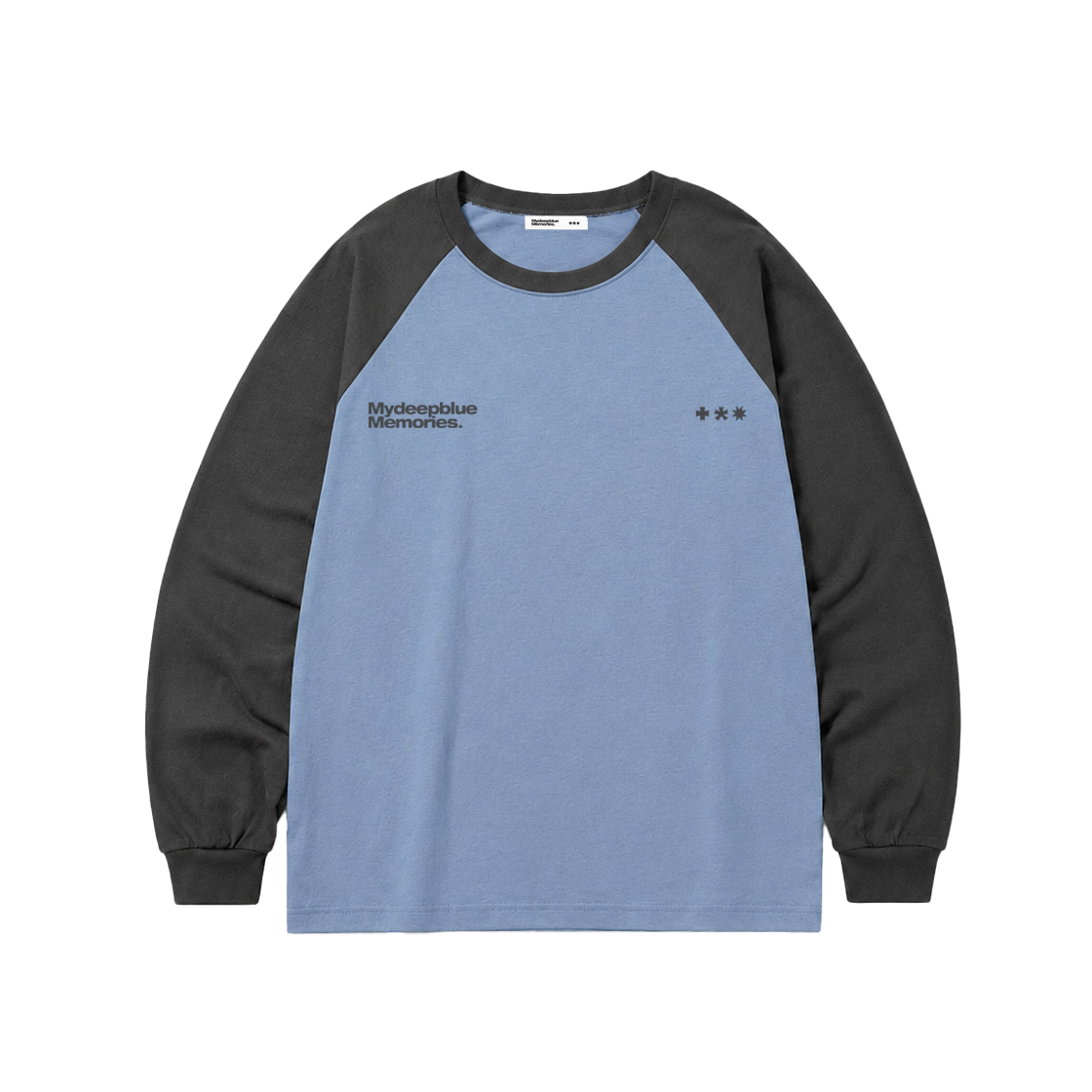 마이딥블루메모리즈 심볼 로고 래글런 티셔츠 블루 차콜(MydeepblueMemories Mm Symbol Logo Raglan Tee Blue Charcoal) - 2