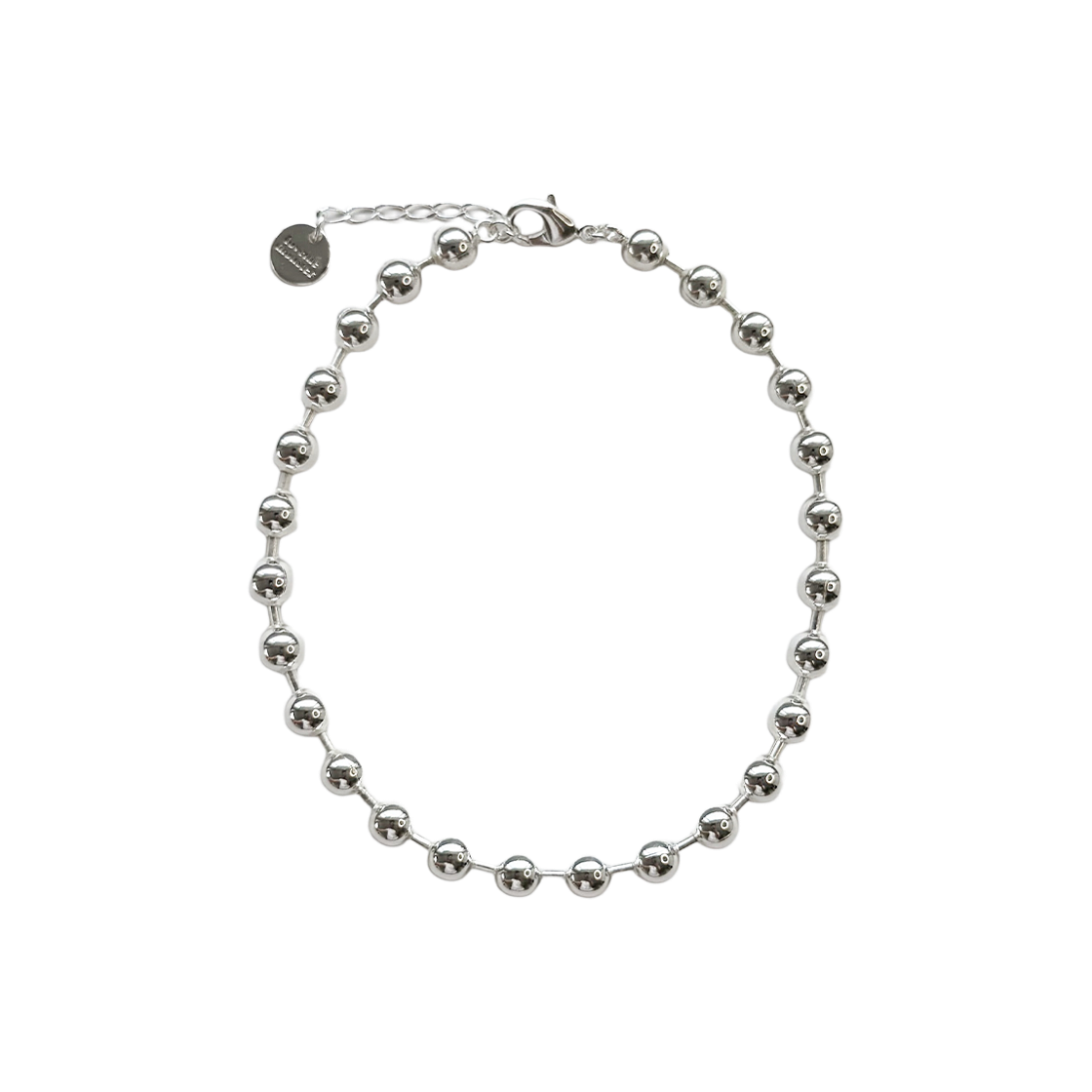 L262MAK010 lovememonster Essential 6mm Ball Chain Anklet SILVER