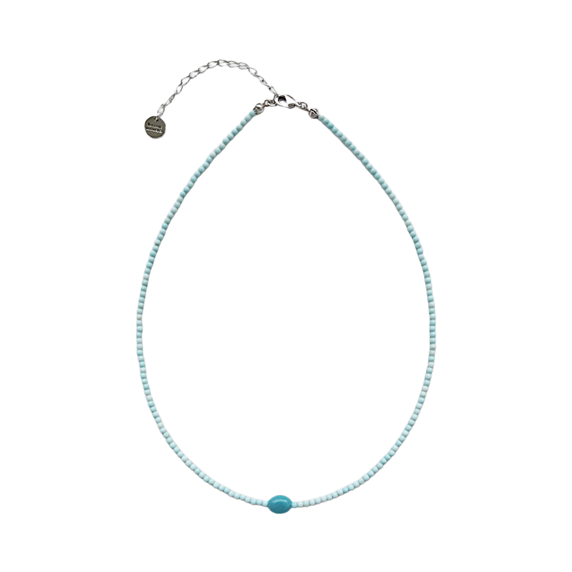 L262MNK090 lovememonster Baby Blue Howlite Necklace BABY BLUE