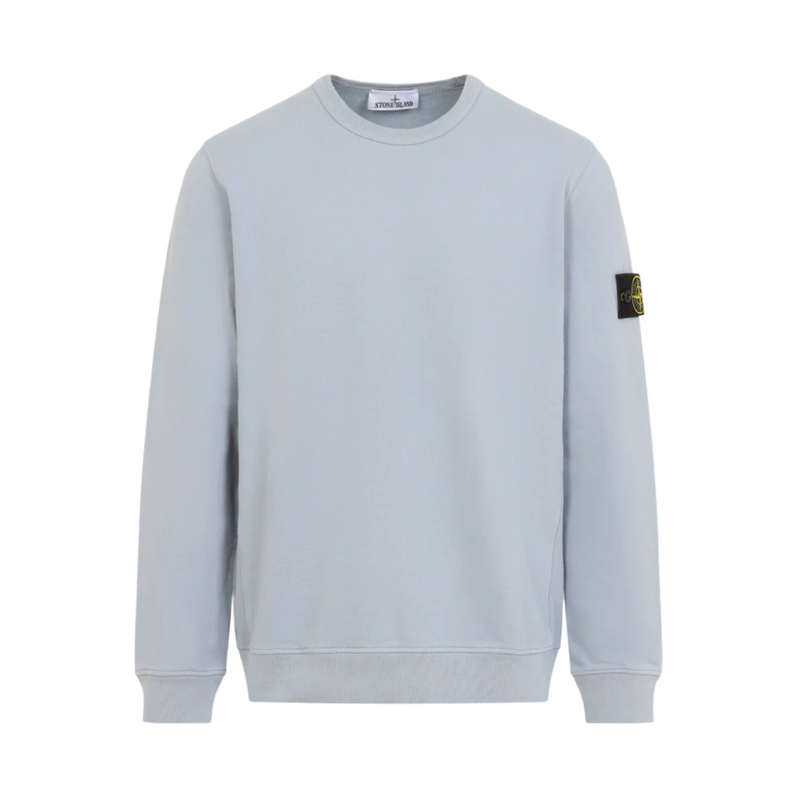 L2S1561000-49S0A20-V0049 Stone Island 6100049 Organic Cotton Fleece Regular Fit Crewneck Sweatshirt with Ribbed Inserts Ash Grey - 26FW