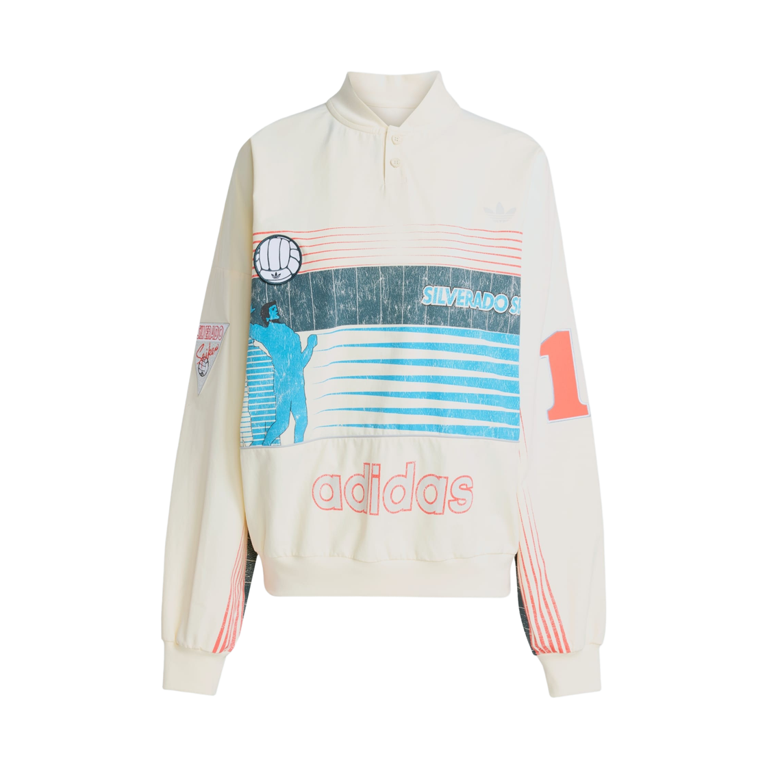 JW0148 (W) Adidas Originals Archive Summersport Sweatshirt Cream White - US Sizing