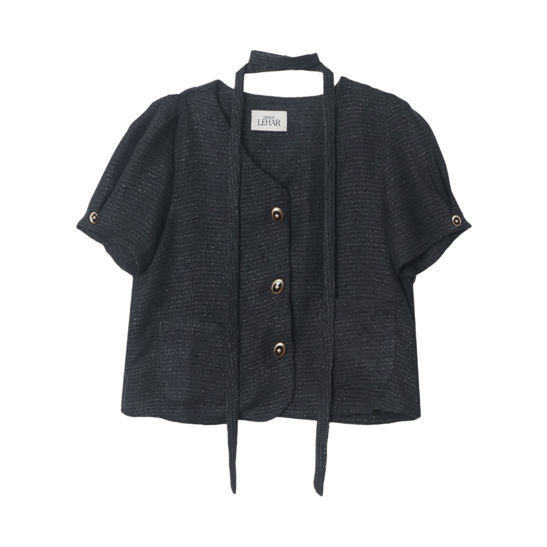 메종르하르 피날레 트위드 반팔자켓 (타이SET) 2color(maisonlehar Finale Tweed Half Jacket (Tie Set) 2color) - 2