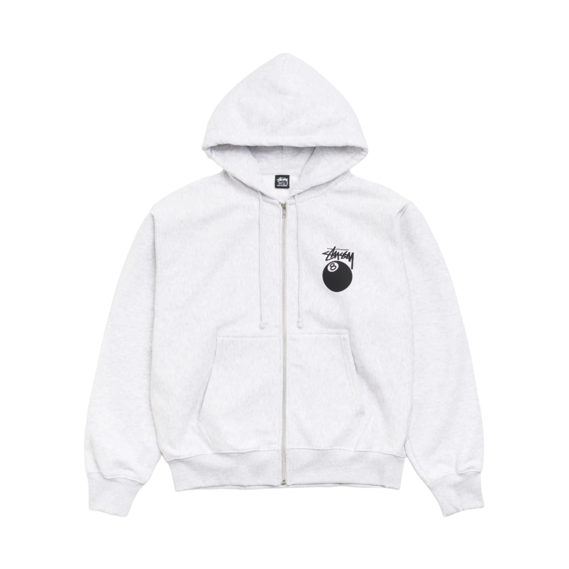 스투시 8볼 집 후드 애쉬 헤더(Stussy 8 Ball Zip Hoodie Ash Heather) - 2