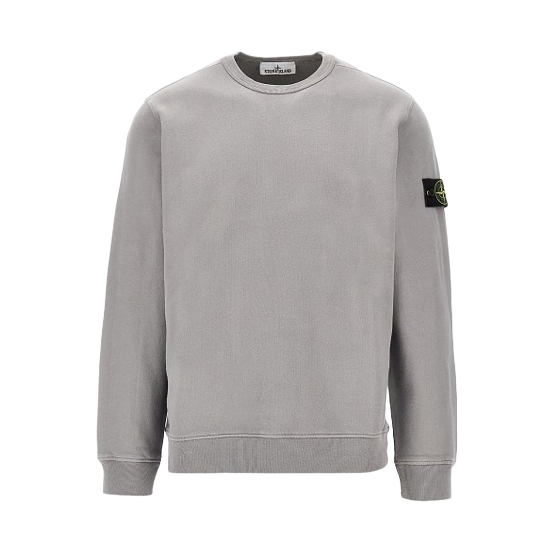 L2S1561000-49S0A20-V0060 Stone Island 6100049 Organic Cotton Fleece Regular Fit Crewneck Sweatshirt with Ribbed Inserts Grey - 26FW