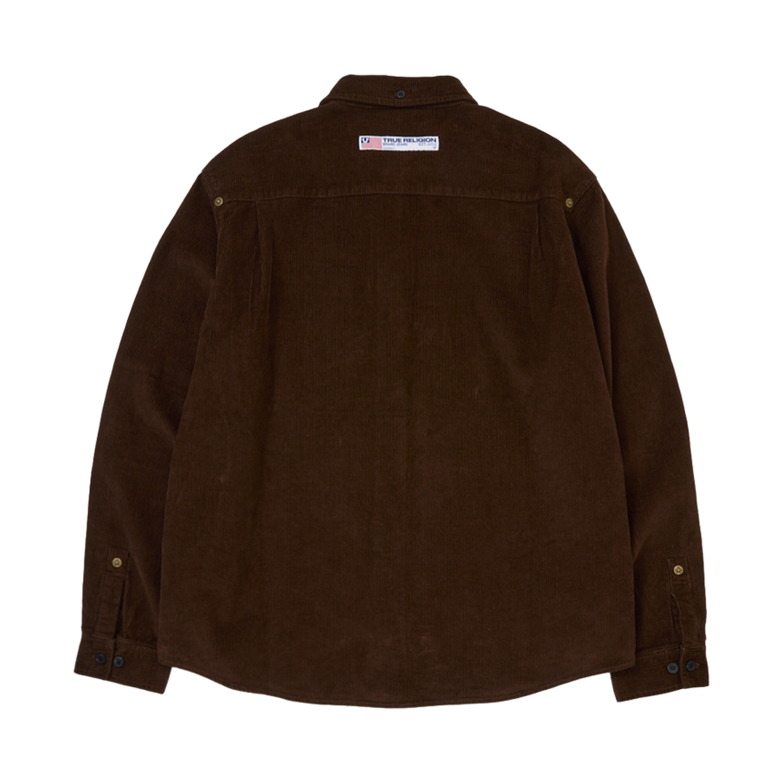 트루릴리젼 코듀로이 싱글 포켓 셔츠 (워시드) - 워시드 브라운(True Religion Coduroy Single Pocket Shirt (Washed) - Washed Brown) - 2