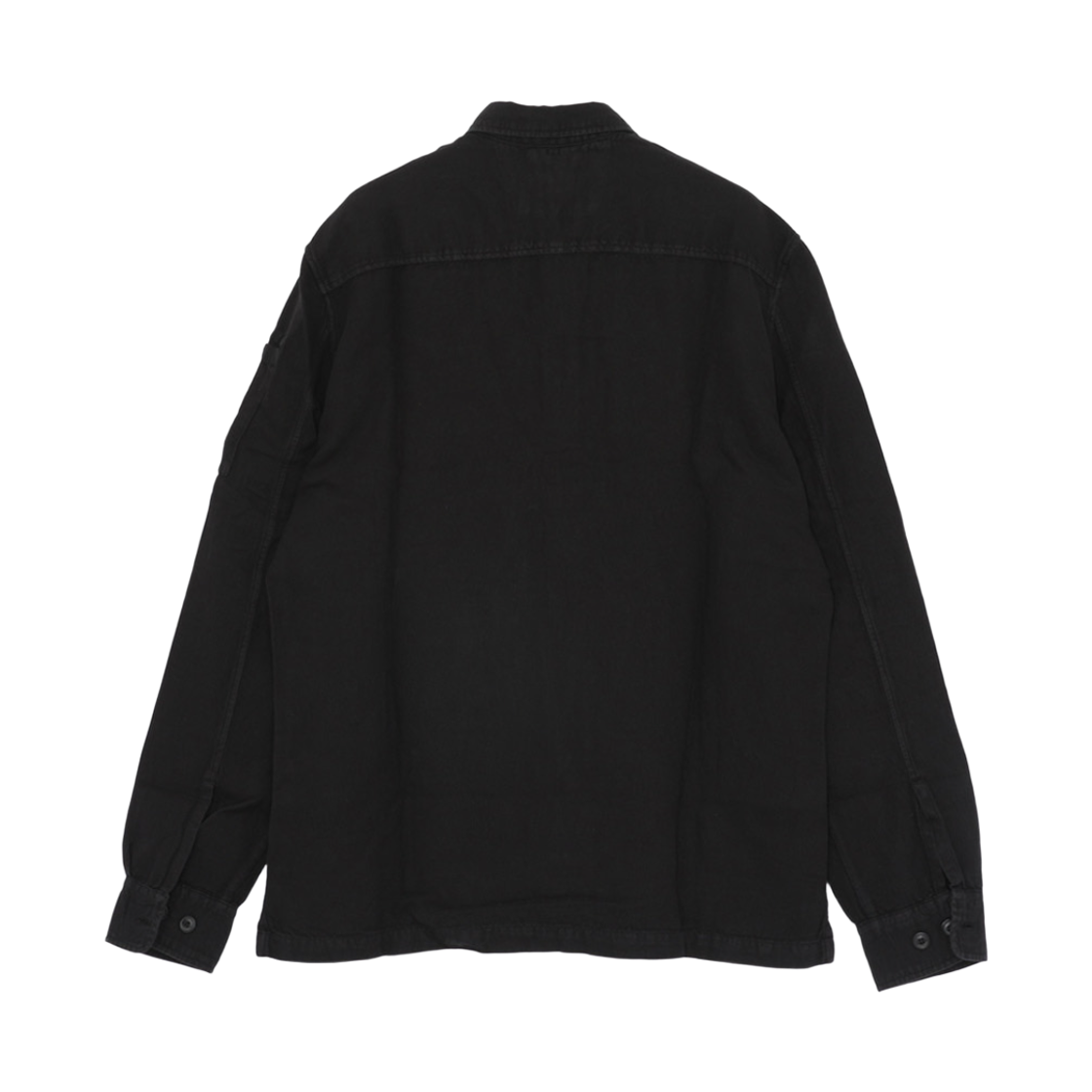 C.P. 컴퍼니 브로큰 리넨 렌즈 오버셔츠 블랙 - 25SS(C.P. Company Broken Linen Lens Overshirt Black - 25SS) - 2