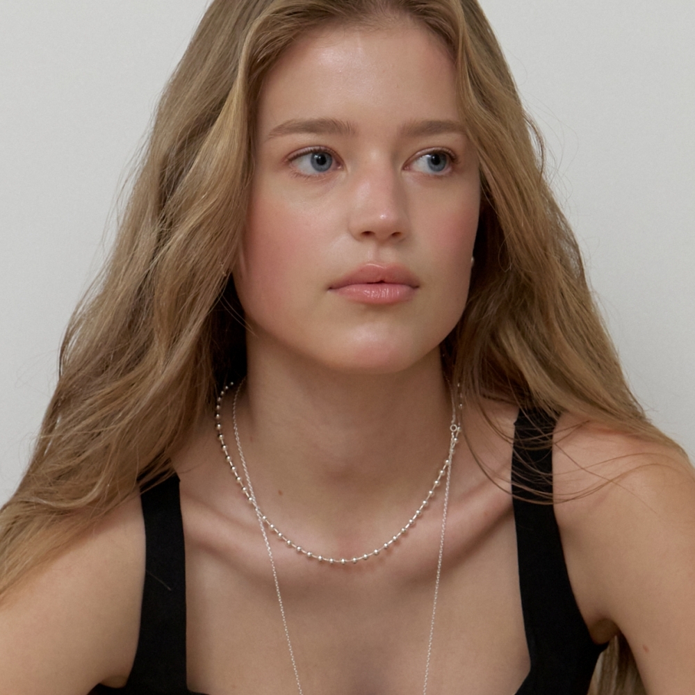 러브미몬스터 에센셜 4mm 볼체인 목걸이 실버(lovememonster Essential 4.5mm Ball ChainNecklace SILVER) - 2