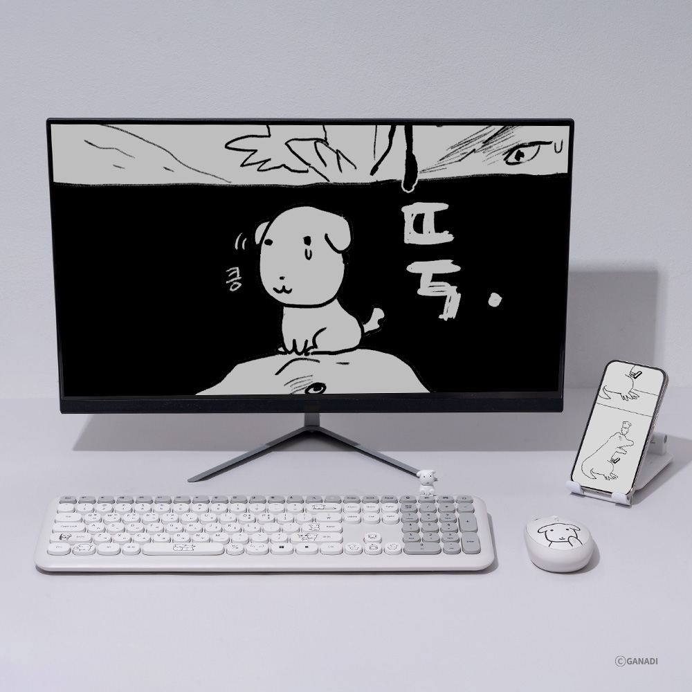 로이체 가나디 마그넷피규어 저소음 멀티페어링 블루투스 풀배열 무선키보드(Royche Ganadi Magnetic Figure Silent Multi-Pairing Bluetooth Full Layout Wireless Keyboard) - 4