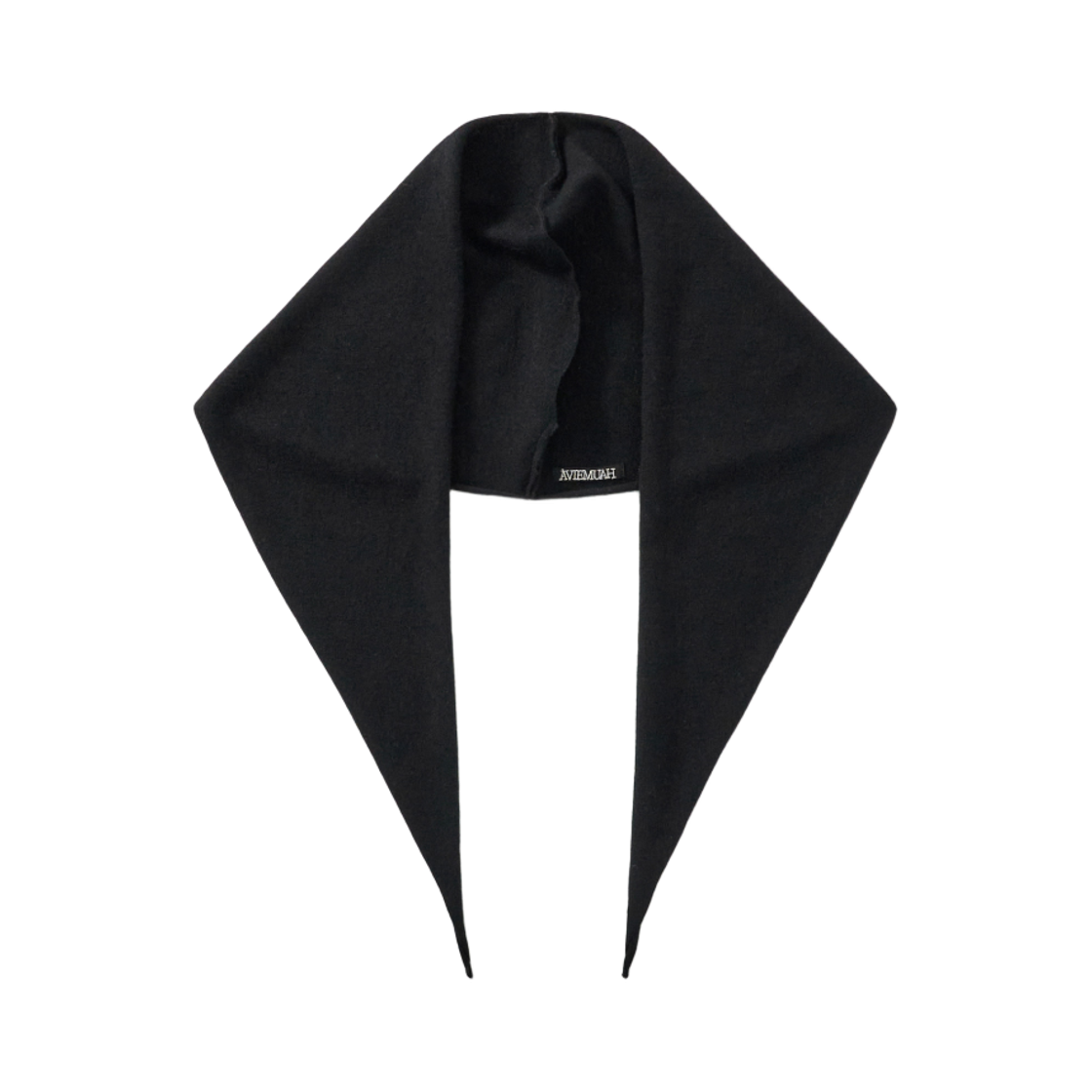 - (W) Aviemuah Merino Wool Hooded Muffler Black