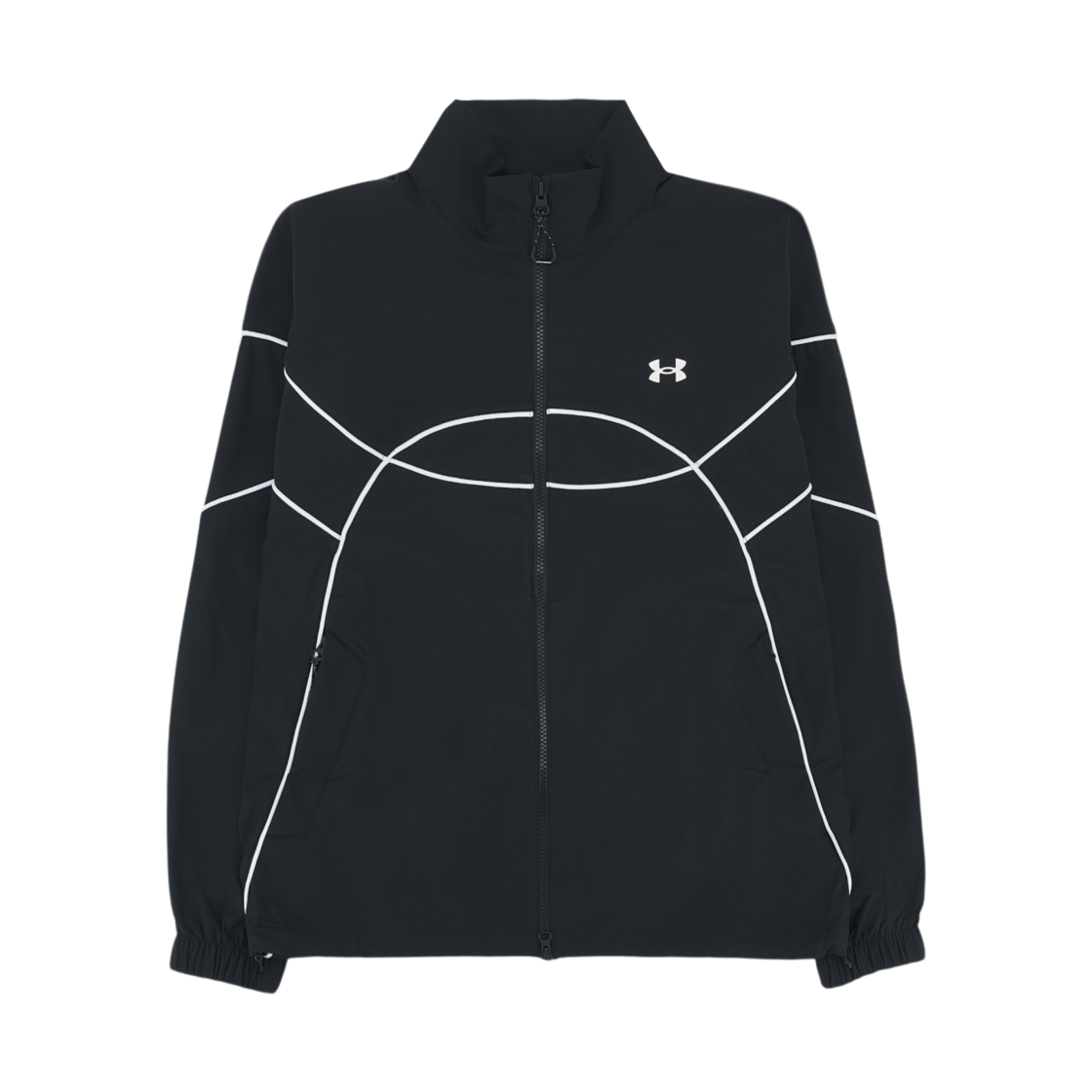 언더아머 APAC 스포츠스타일 우븐 자켓 블랙 화이트(Under Armour APAC Sportstyle Woven Jacket Black White)