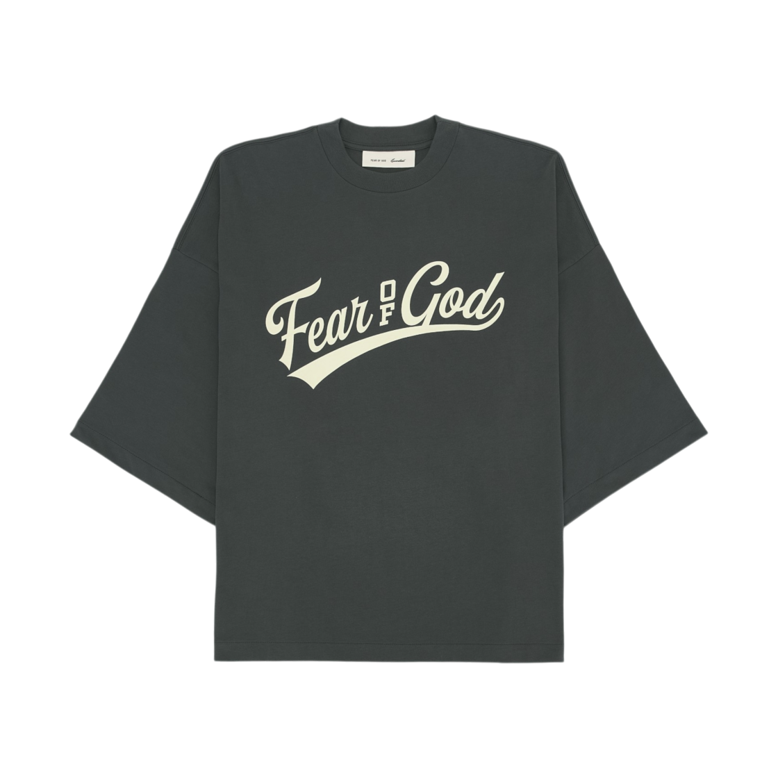 - Essentials Merch T-Shirt Boxy Fit Iron Grey - 26SS