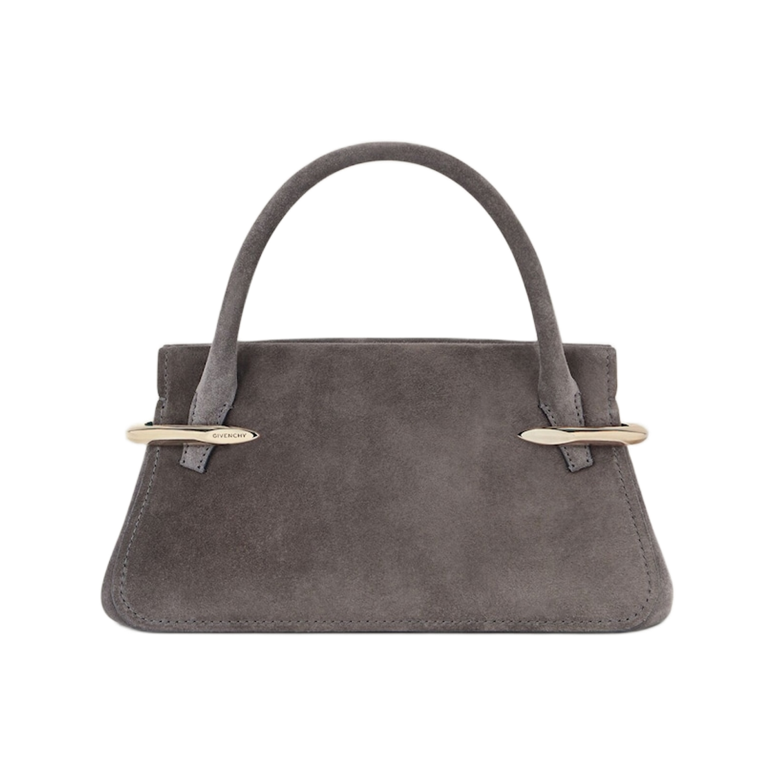 BB515JB2L7-021 Givenchy Mini Pinch Bag in Suede Leather Dark Grey