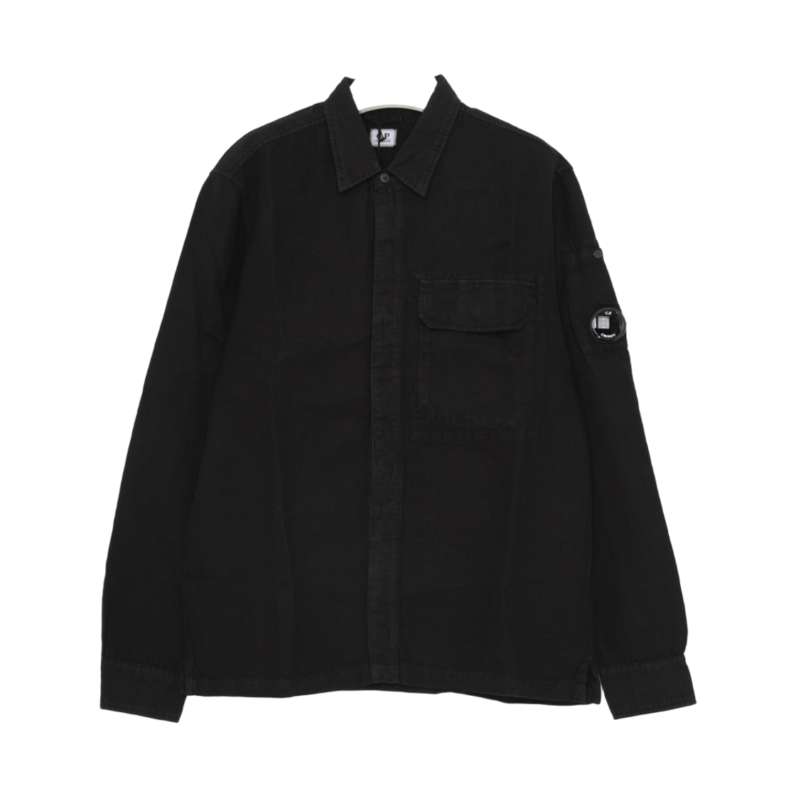 18CMOS243A006501G999 C.P. Company Broken Linen Lens Overshirt Black - 25SS