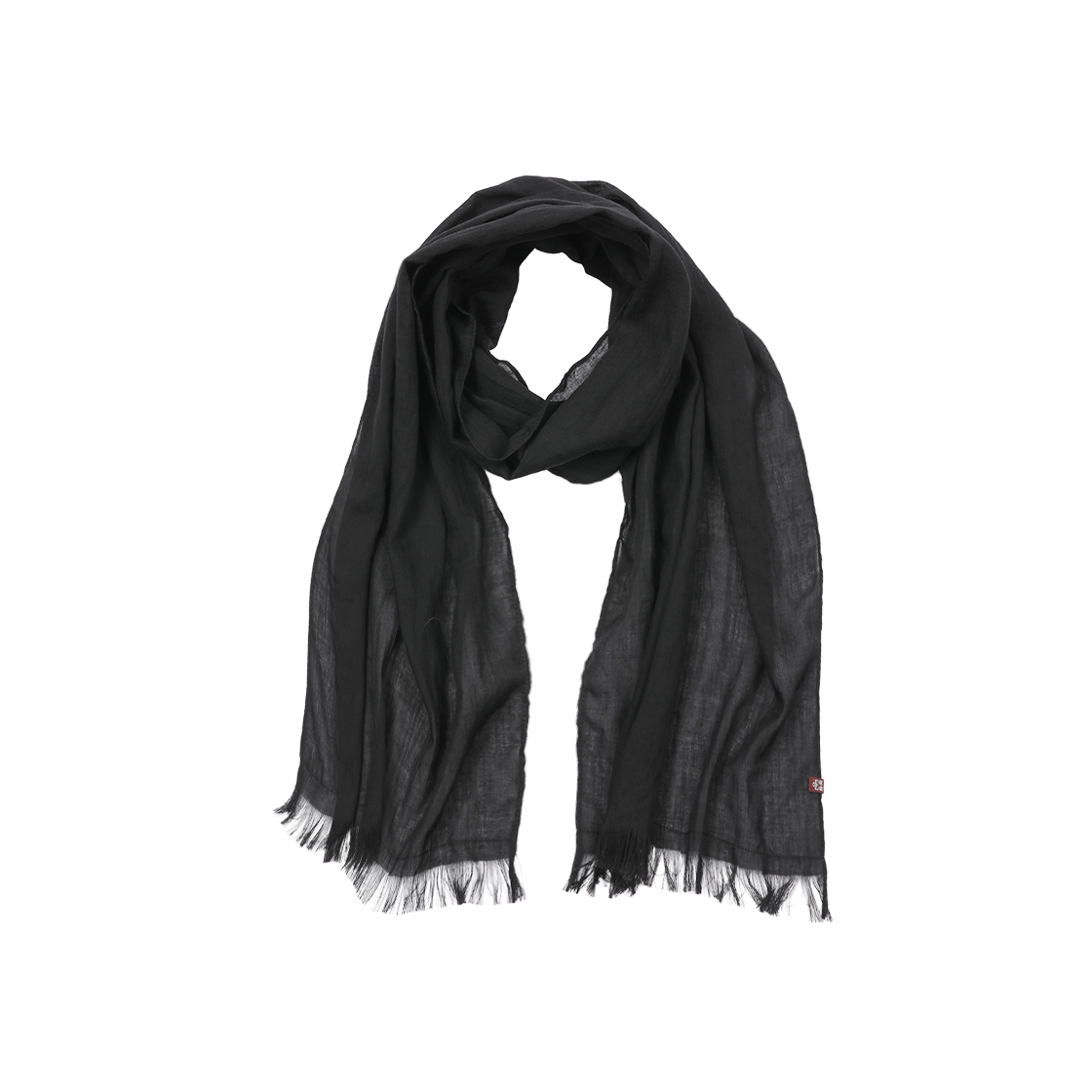 HM6LMU0021B0 Polyteru Human Index Silky Scarf Black