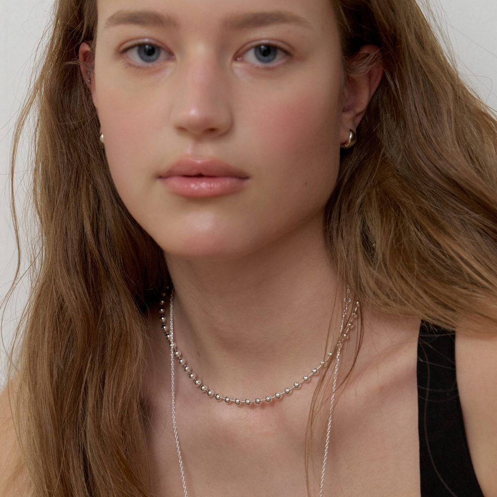 러브미몬스터 에센셜 4mm 볼체인 목걸이 실버(lovememonster Essential 4.5mm Ball ChainNecklace SILVER) - 3