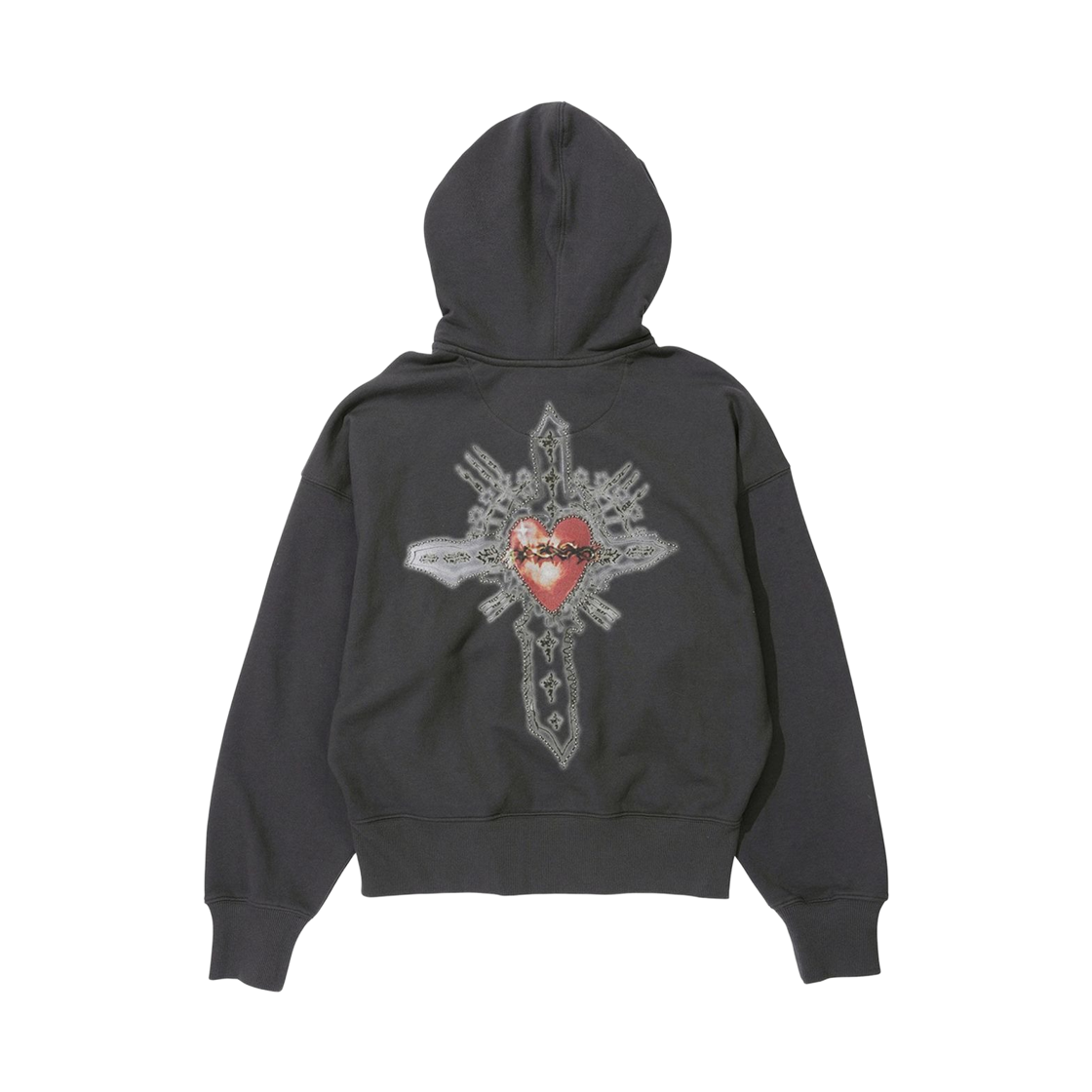 (W) 스컬프터 비디드 세인트 후드 집업 차콜((W) Sculptor Beaded Saint Hoodie Zip-Up Charcoal) - 2