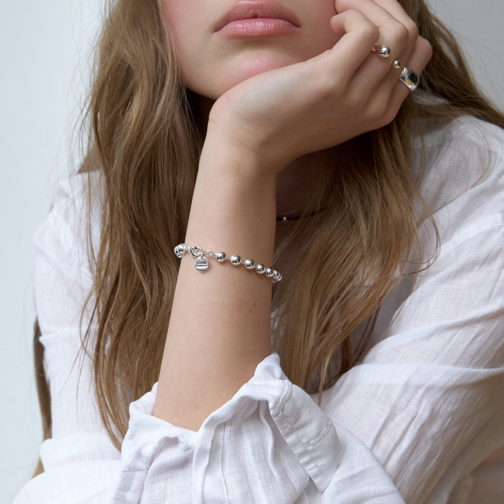 러브미몬스터 에센셜 6mm 볼체인 팔찌 실버(lovememonster Essential 6mm Ball Chain Bracelet SILVER) - 2