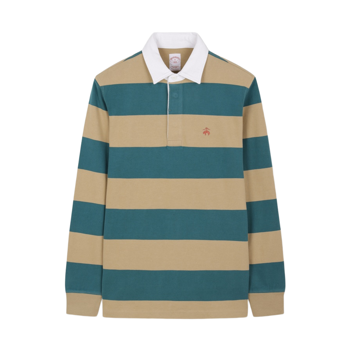 BBNTMMG301-ZBL BrooksBrothers Bold Stripe Rugby Shirt Blue