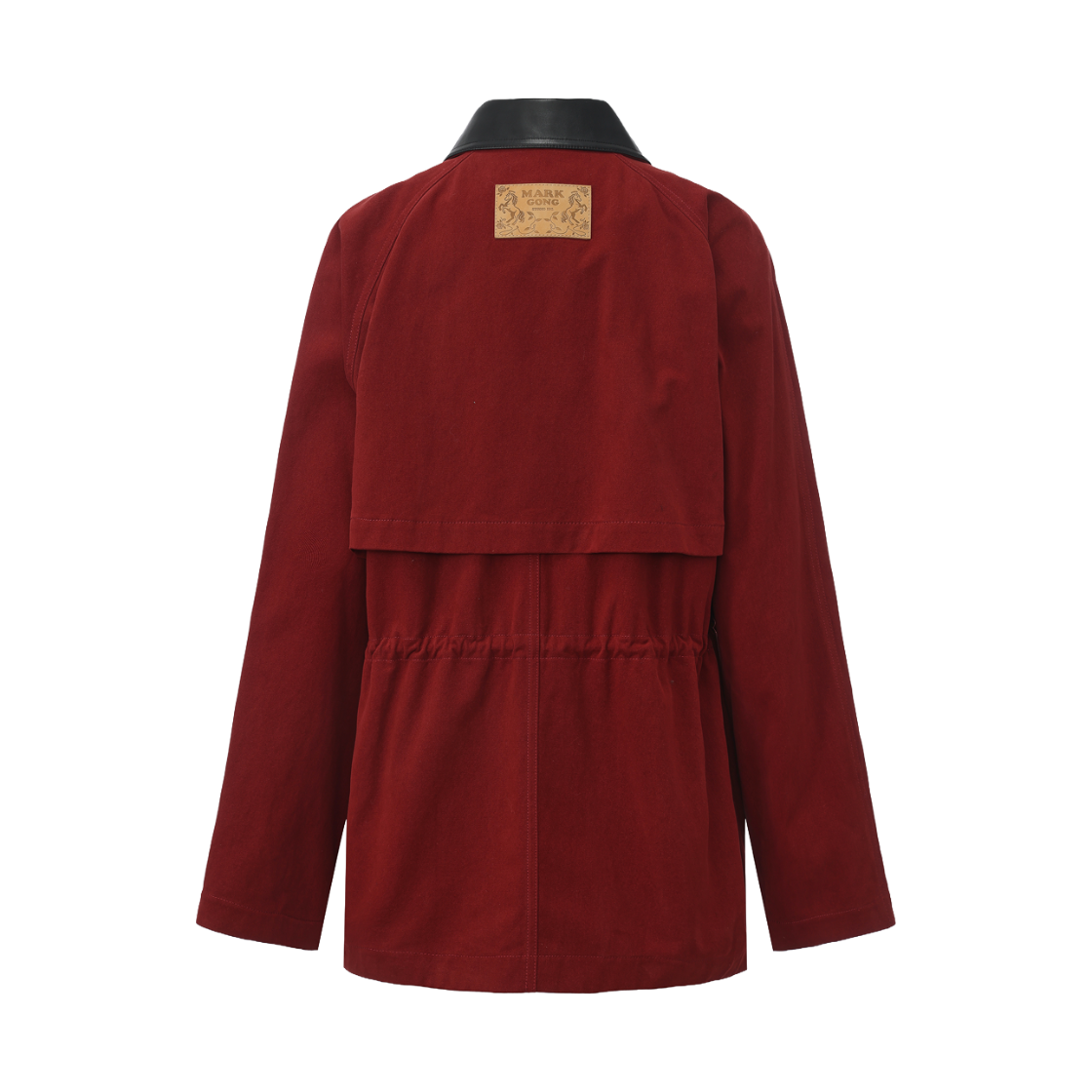 마크공 우먼 칼라 유틸리티 자켓 레드 블랙 - 26FW(Markgong Women Collar Utility Jacket Red Black - 26FW) - 2
