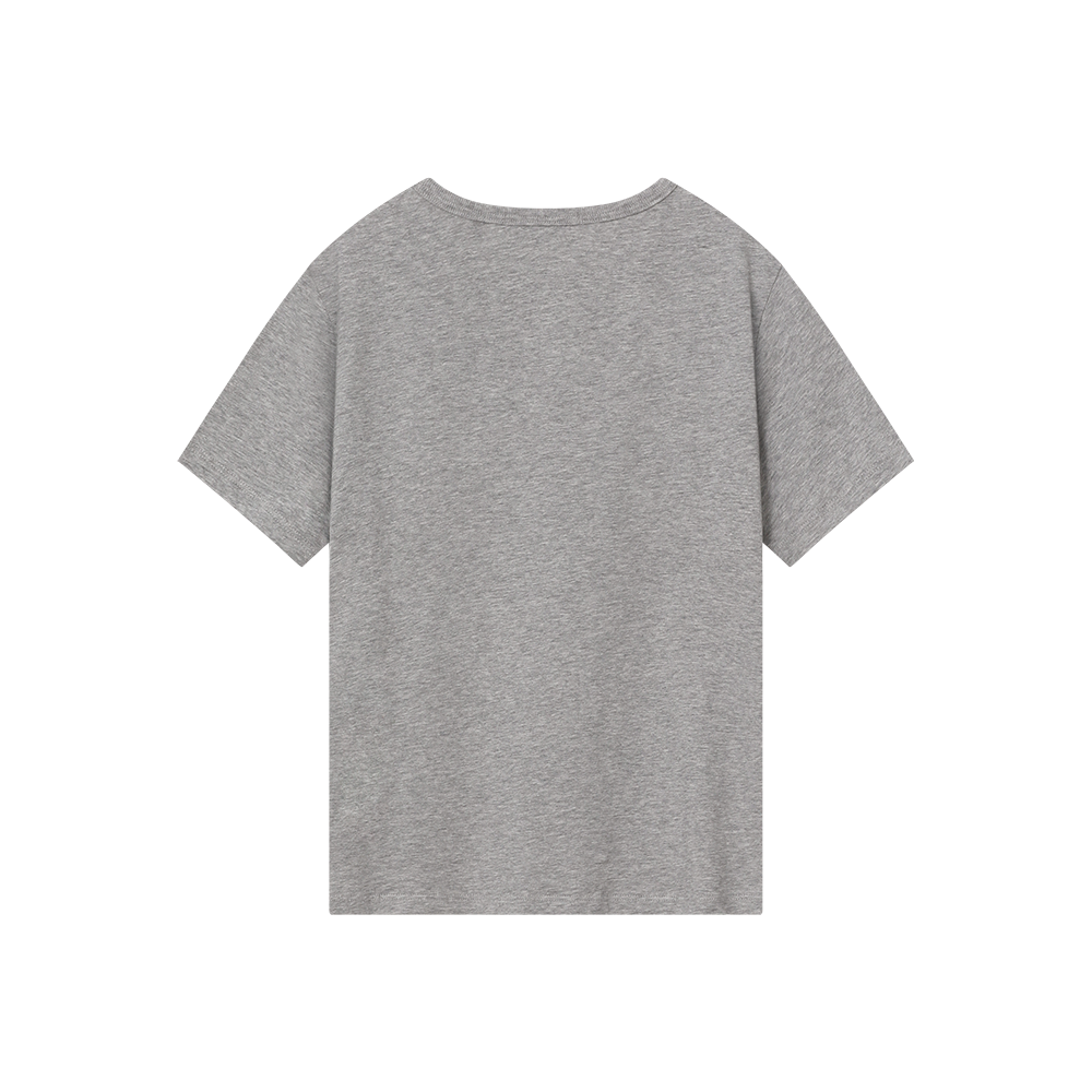 폴리테루 휴먼인덱스 우먼 베이시카 티셔츠 멜란지 그레이(Polyteru Human Index Women Basica T-Shirt Melange Gray) - 2