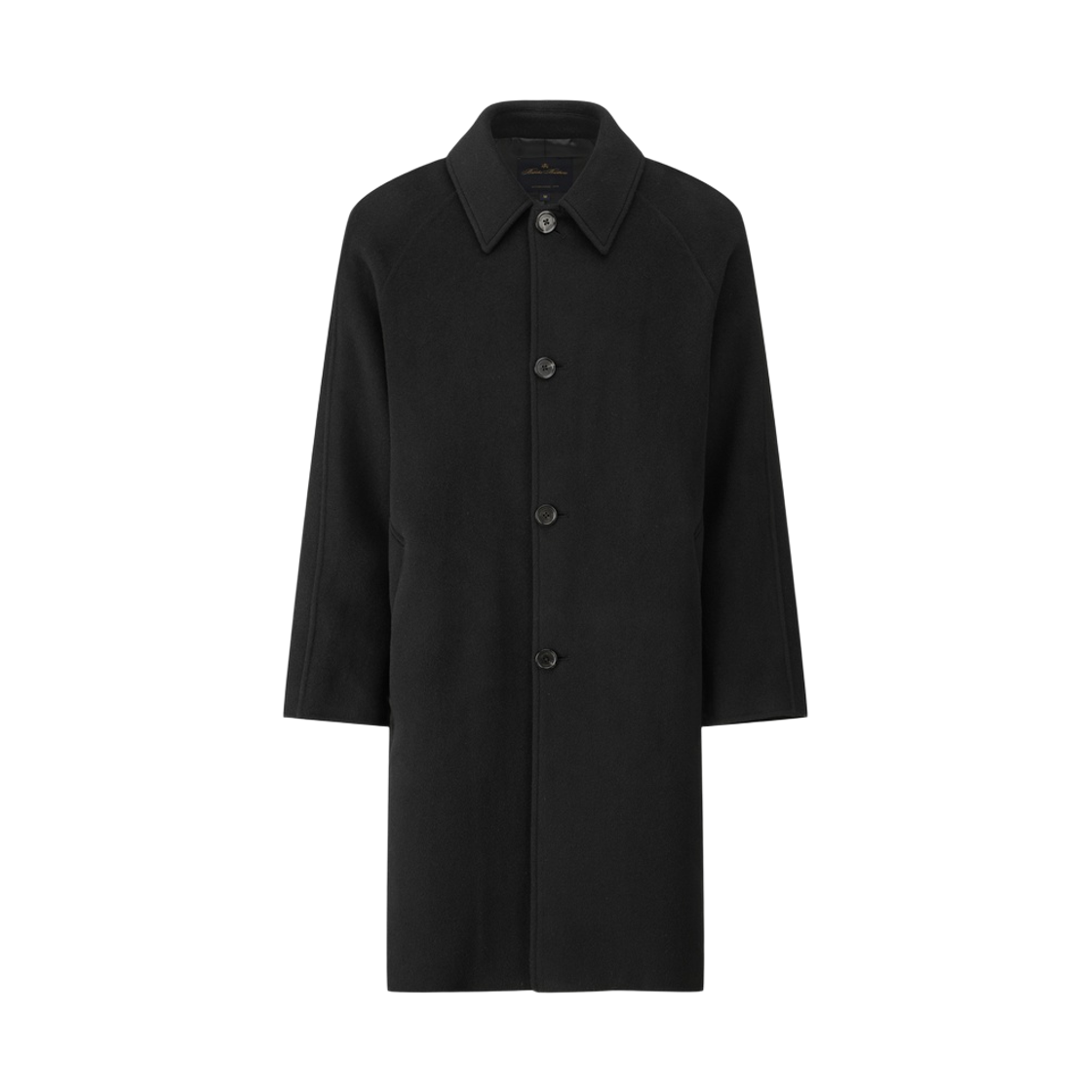 BBCSMBG401-ZBK BrooksBrothers Wool Mac Coat Black