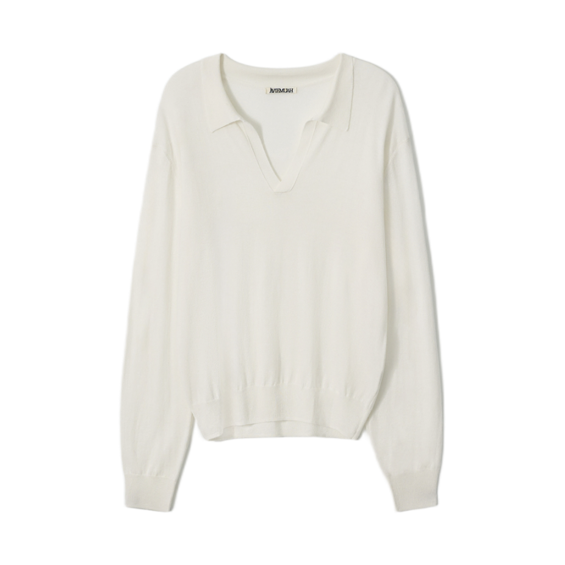 아비에무아 울 블렌드 스키퍼 니트 탑 아이보리(Aviemuah Wool Blend Skipper Knit Top Ivory)